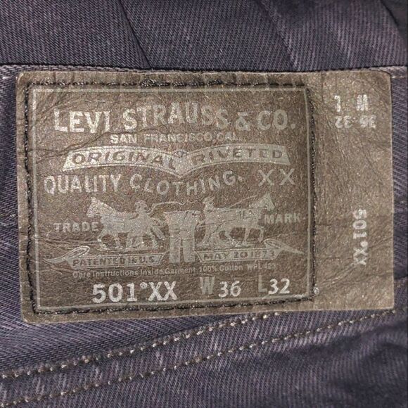 EUC RARE Levi's Men's 2011 Rare Dark Wash 501XX Original Fit Jeans Size 36X31 - Picture 7 of 12